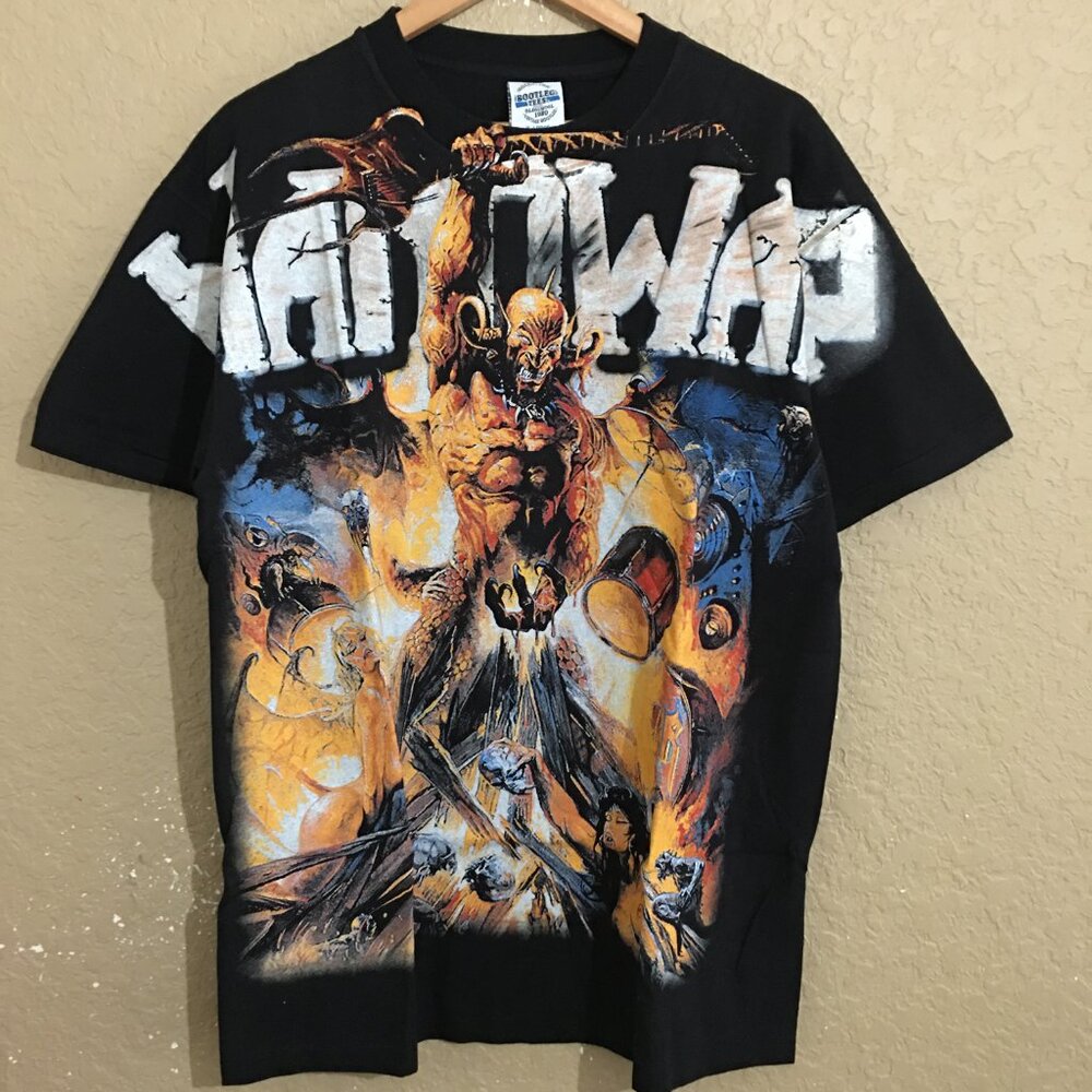 Manowar Heavy Metal Band Tee Hell On Stage All Over Print T-Shirt XL